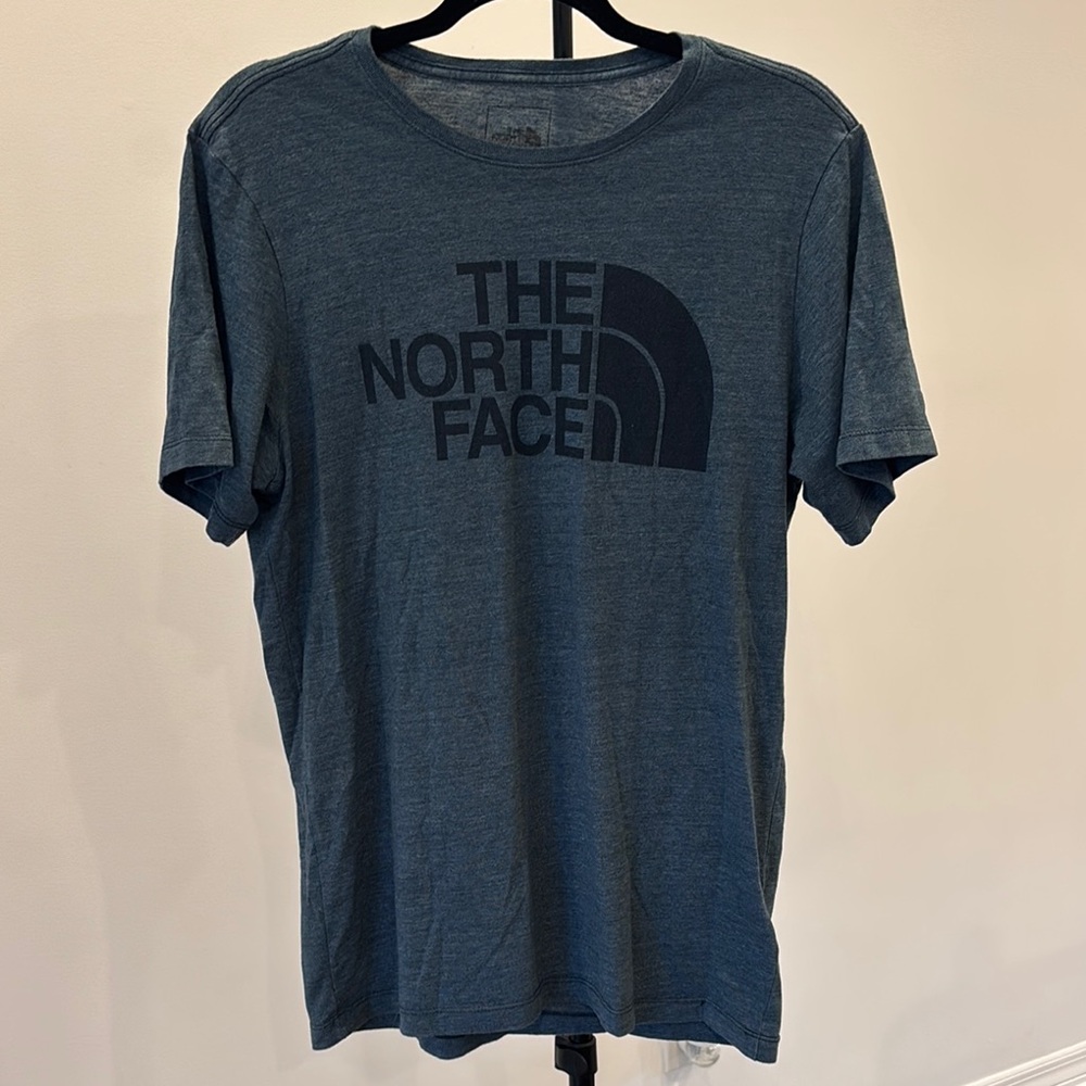 The North Face Men's Short Sleeve T-Shirt in Blue with Black Logo